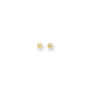 14K Gold Polished 5mm Studs- Brand New
